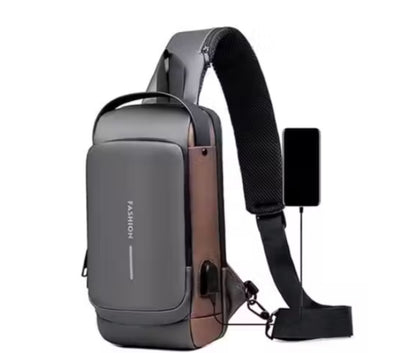 Crossbody Sling Bag for Men Women, Anti-Theft Fashion Chest Bag with Usb Charging Port, Messenger Bags, Waterproof Casual Shoulder Bag