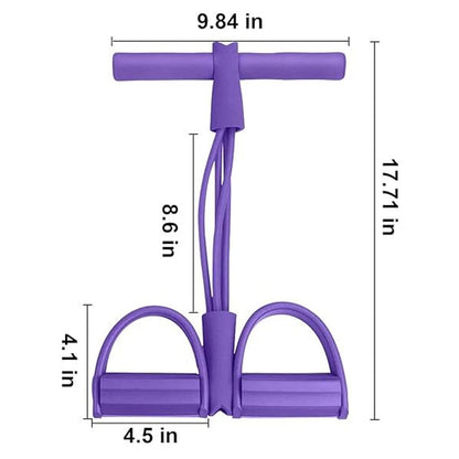 Portable Pull Rope Resistance Exerciser With Foot Pedal Support (1 Pc)